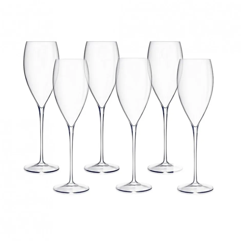 Set de 6 Copas Flauta 320ml Magnifico Luigi Bormioli