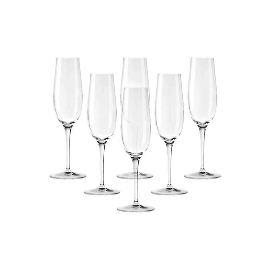 Set de 6 Copas Flauta 235ml Palace Luigi Bormioli