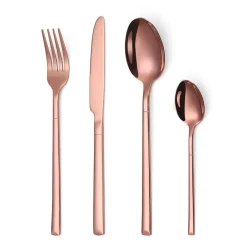 Set de cubiertos 24 piezas Goldrose Metal Lugano