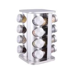 Set de 16 Frascos para Condimentos Giratorio de Metal Simplit