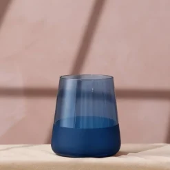 Set de 4 Vasos Bajos 420ml Azul Rakle