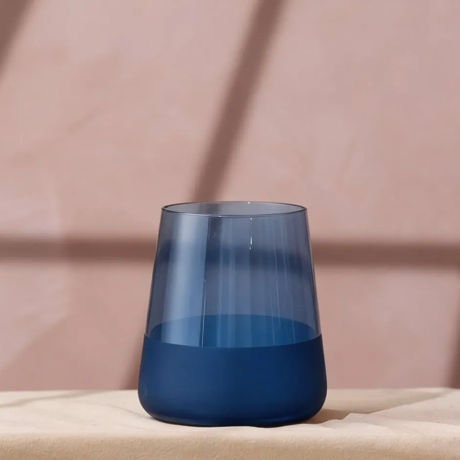 Set de 4 Vasos Bajos 420ml Azul Rakle