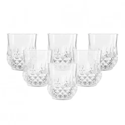 Set de 6 Vasos Whisky Bajo 320ml Longchamp Cristal D´Arques
