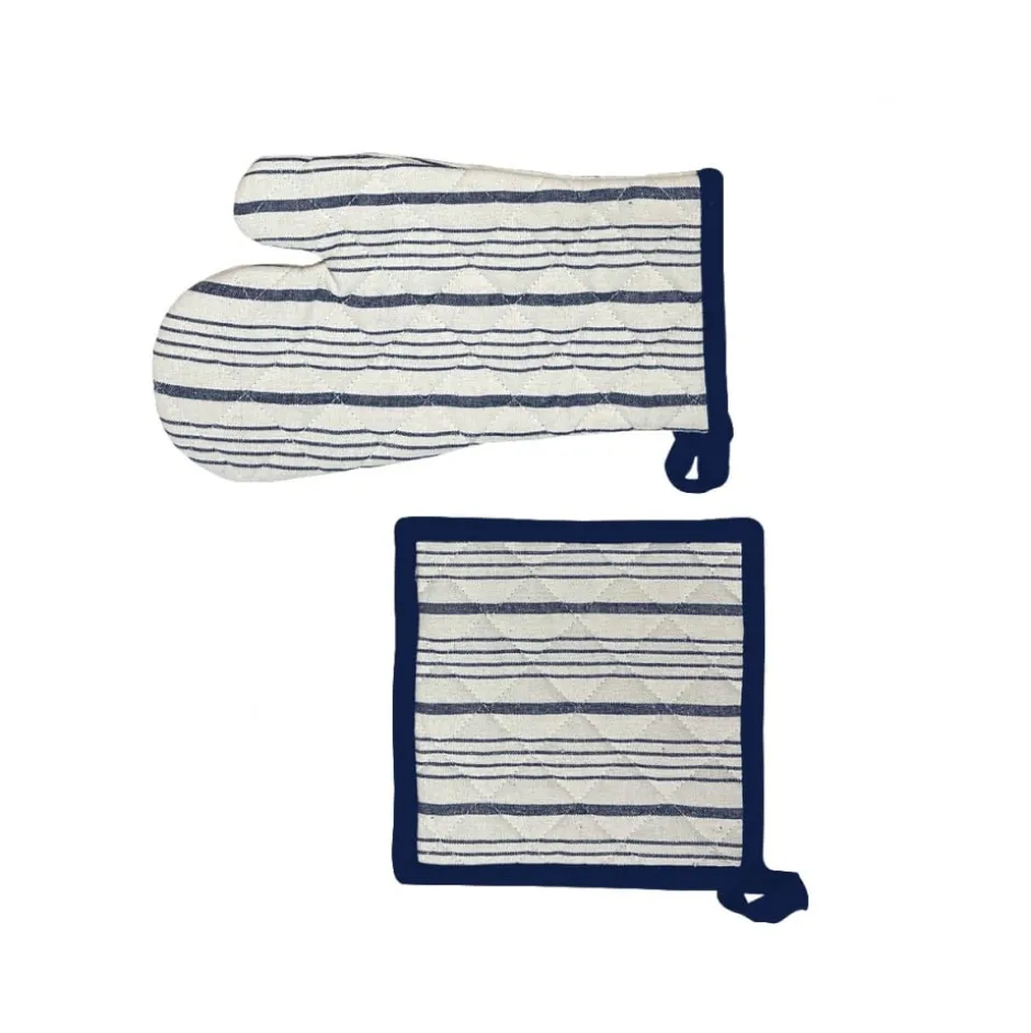 Set Guante y Tomaolla con Líneas Azul FTA