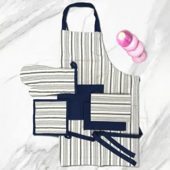 Set Guante y Tomaolla con Líneas Azul FTA