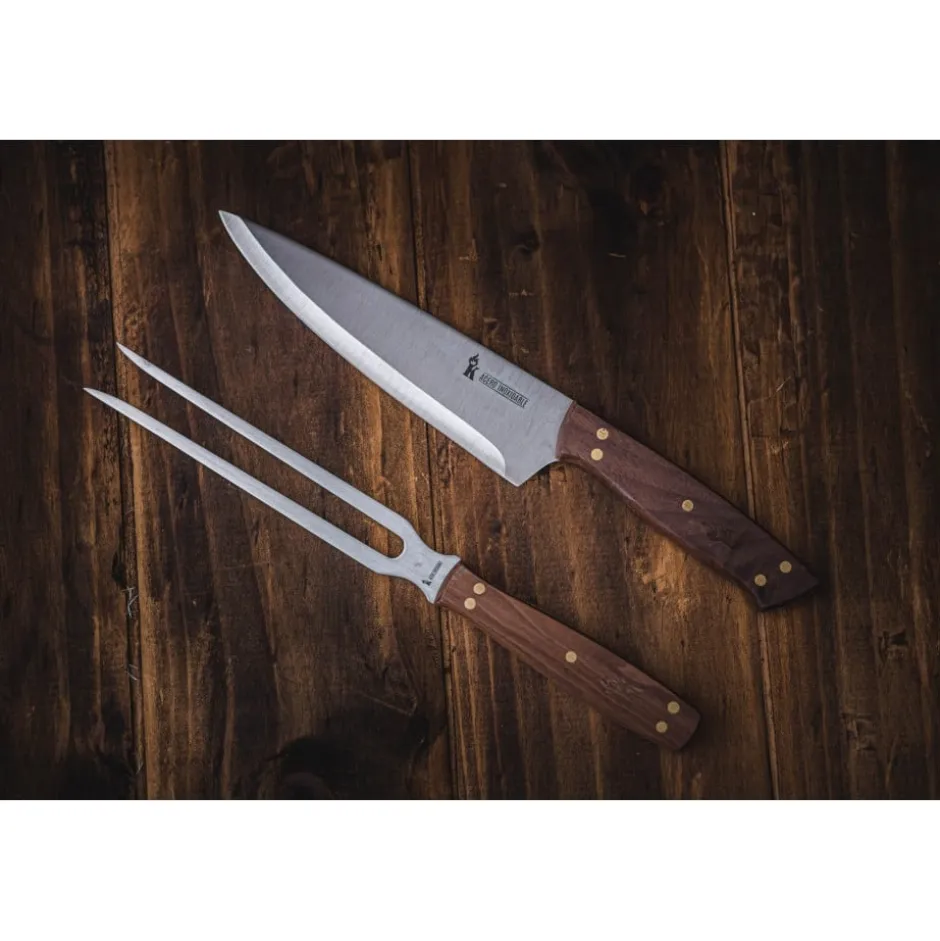 Set 2 Pc Tenedor Cuchillo Parrillero Kangkawe