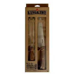 Set 2 Pc Tenedor Cuchillo Parrillero Kangkawe