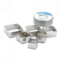 Set 6 Piezas Cortadores Cuadrado Liso 5253 Ateco
