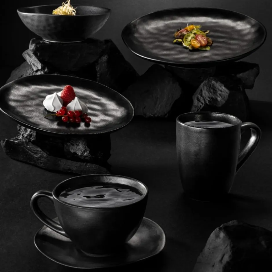 Set 6 Platos 28cm Carbón Lugano