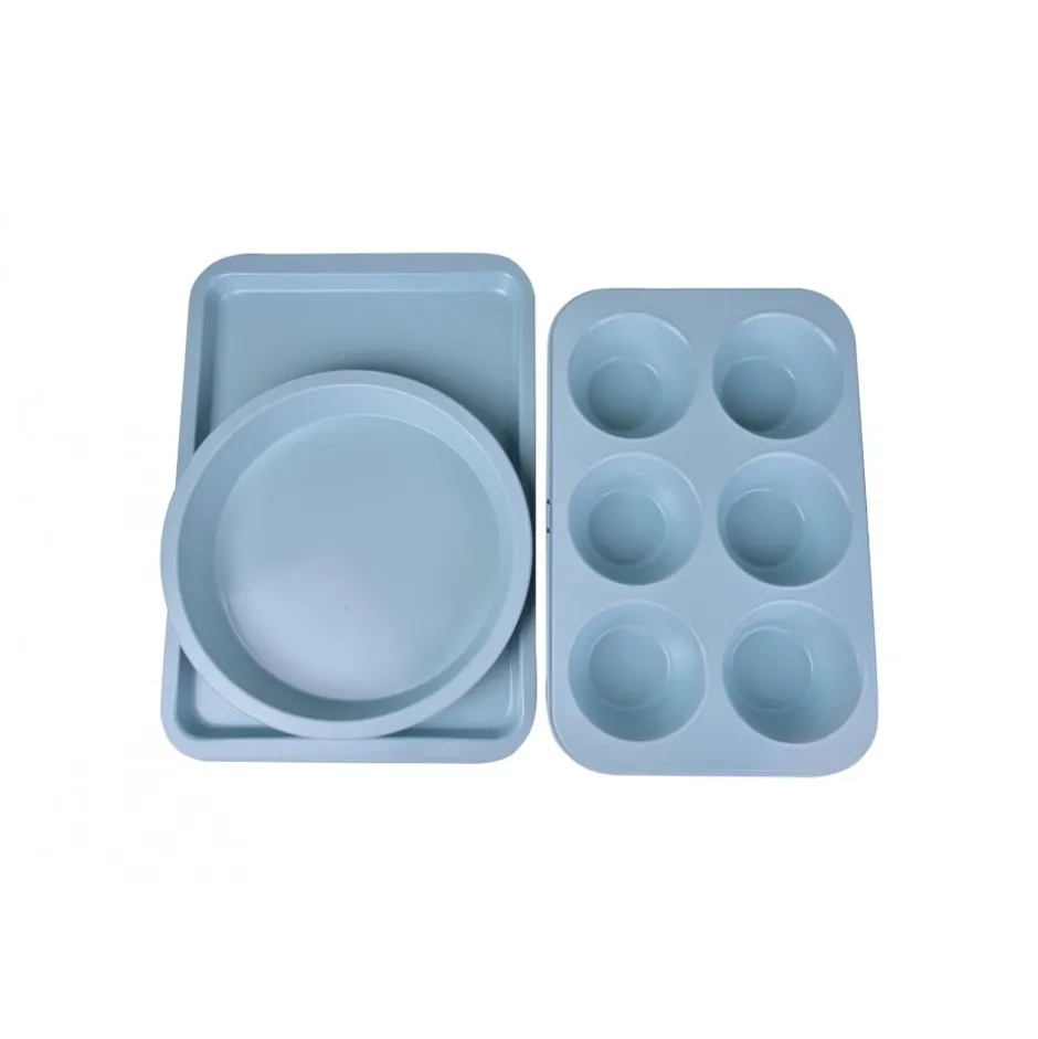 Set Repostería 3 pzs Celeste Magnolia Roichen