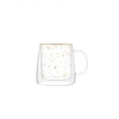 Set 2 Tazas Doble Pared 400ml Borosilicato Constelación Lugano