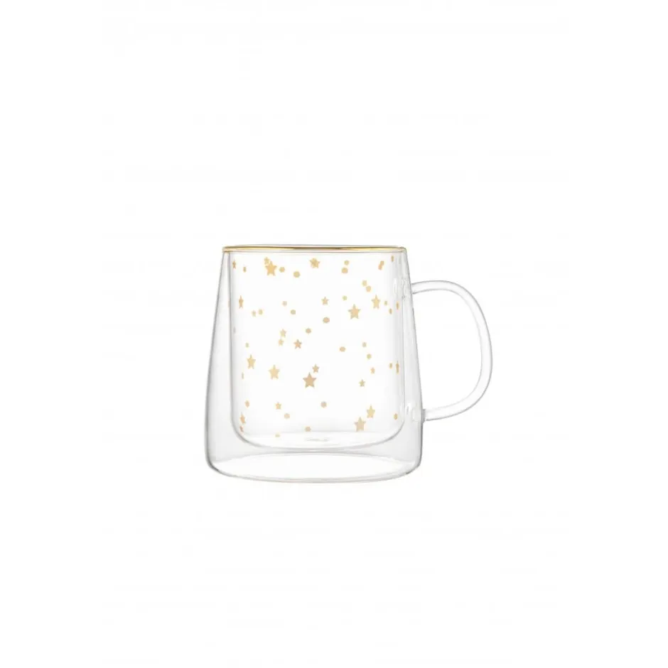Set 2 Tazas Doble Pared 250ml Borosilicato Constelación Lugano