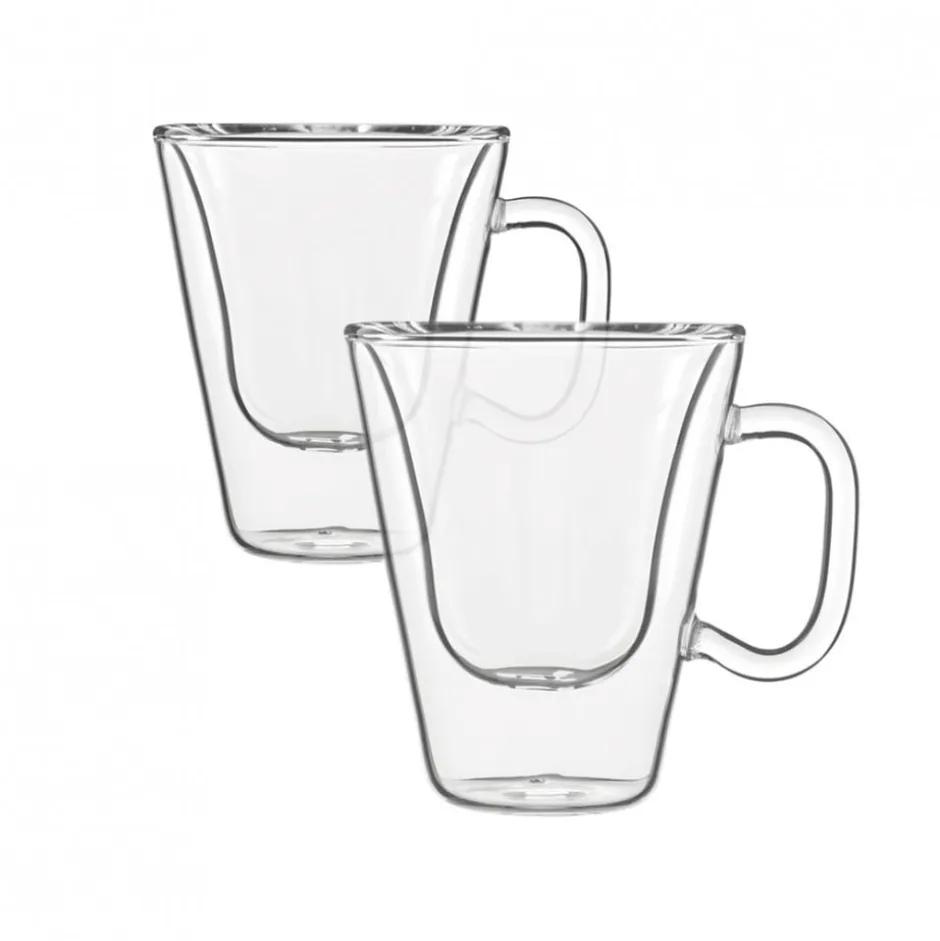 Set 2 Tazas Doble Pared 85ml Costa Rica Thermic Glass Luigi Bormioli