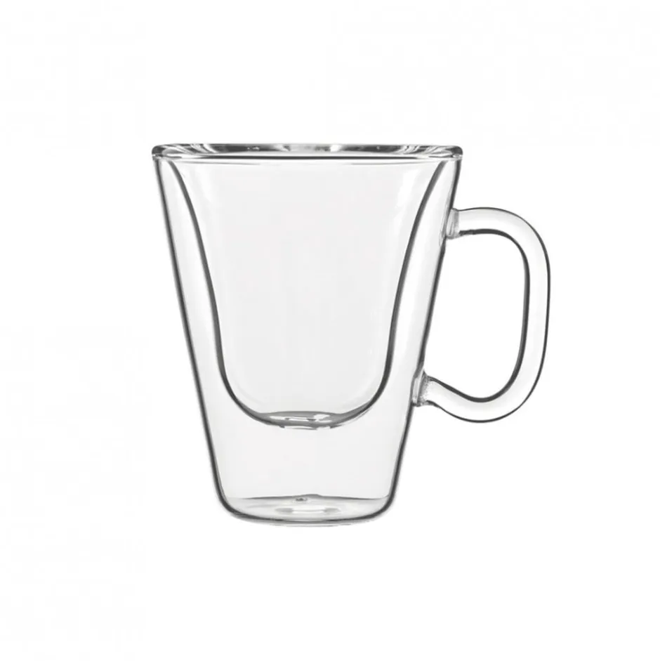 Set 2 Tazas Doble Pared 85ml Costa Rica Thermic Glass Luigi Bormioli