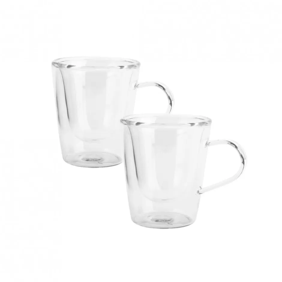 Set 2 Tazas Doble Pared 120ml Espresso Thermic Glass Luigi Bormioli