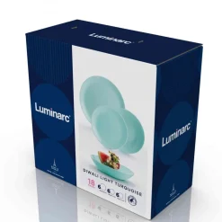 Set Vajilla 18 Pzs Turquesa Diwali Luminarc