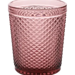 Set 4 Vasos Bajo 240ml Morado Mini Diamante Lugano