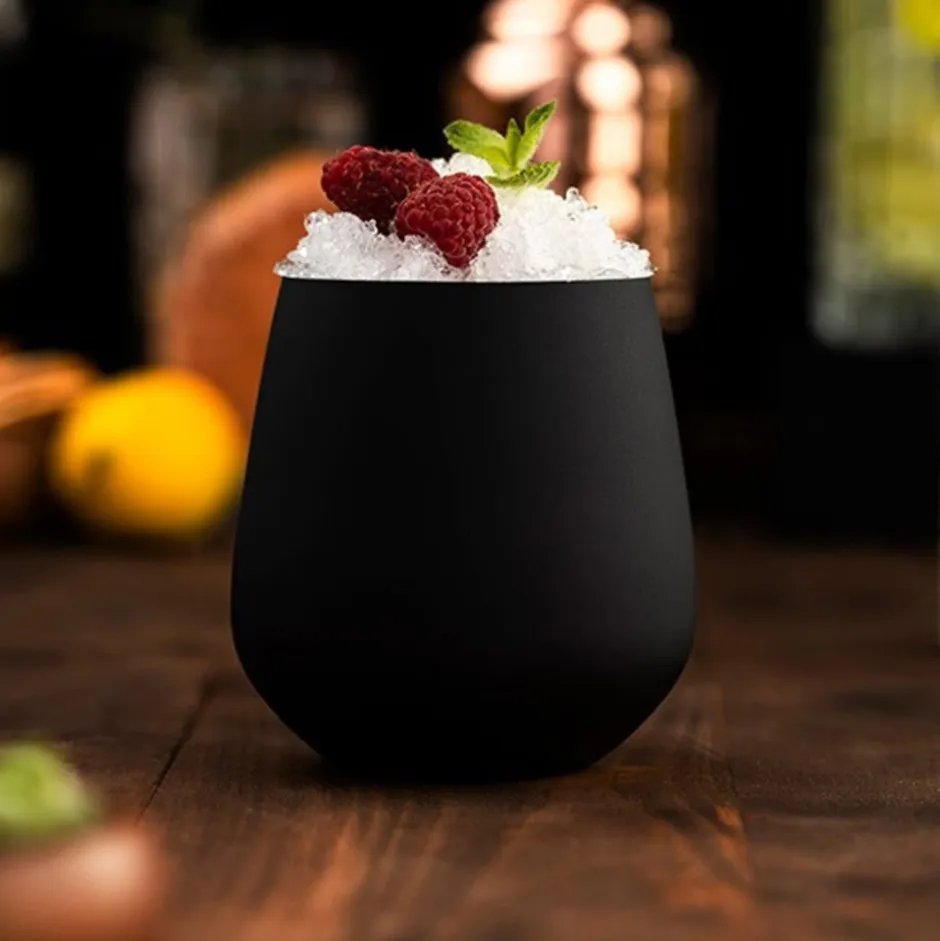 Set 2 Vasos Vino Cobre/Negro Vita Lugano