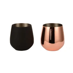 Set 2 Vasos Vino Cobre/Negro Vita Lugano