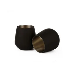 Set 2 Vasos Vino Negro Vita Lugano