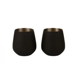 Set 2 Vasos Vino Negro Vita Lugano