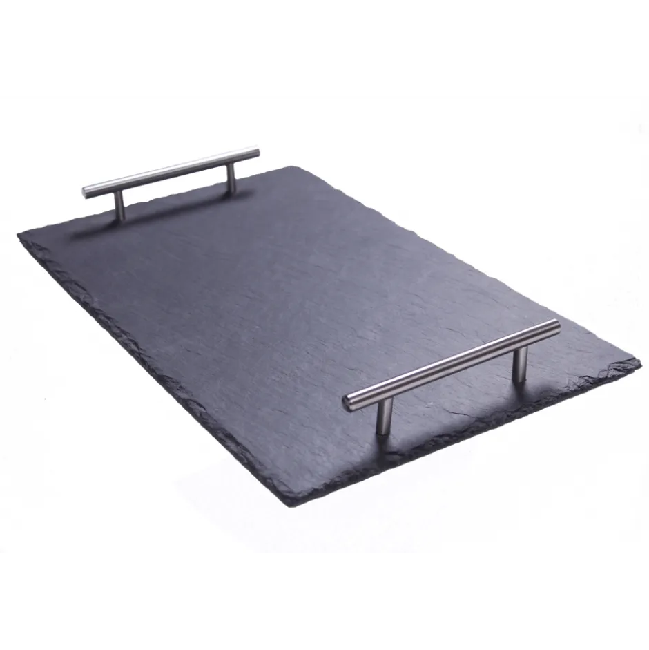 Tabla Rectangular con Asas 40x30cm Pizarra Lugano