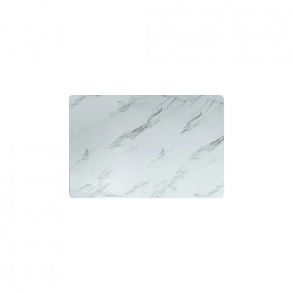 Tabla Rectangular 26x18cm White Marble Contour