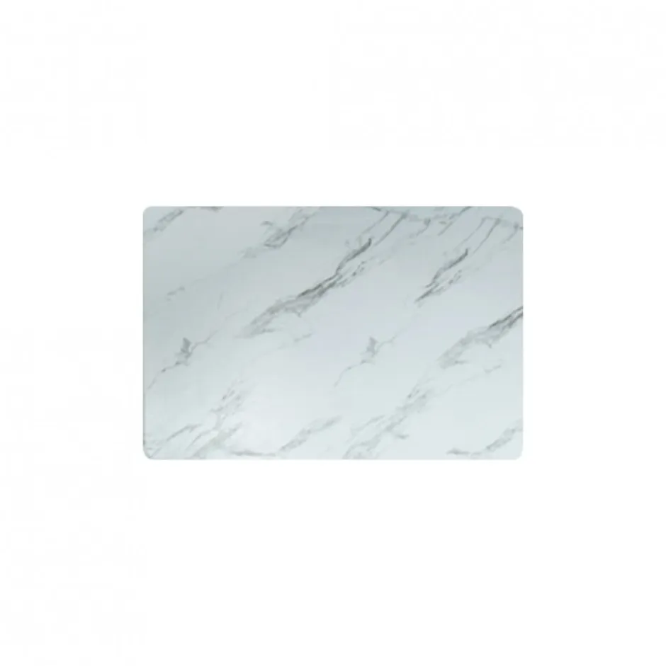 Tabla Rectangular 31x22cm White Marble Contour