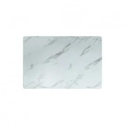 Tabla Rectangular 36x25cm White Marble Contour