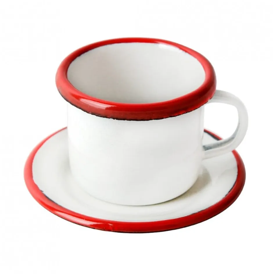 Tazón Café con Platillo Acero Esmaltado Bordeaux Ibili