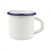 Tazón 300ml Acero Esmaltado Blanco y Azul Ibili