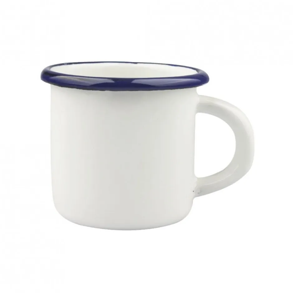 Tazón 300ml Acero Esmaltado Blanco y Azul Ibili