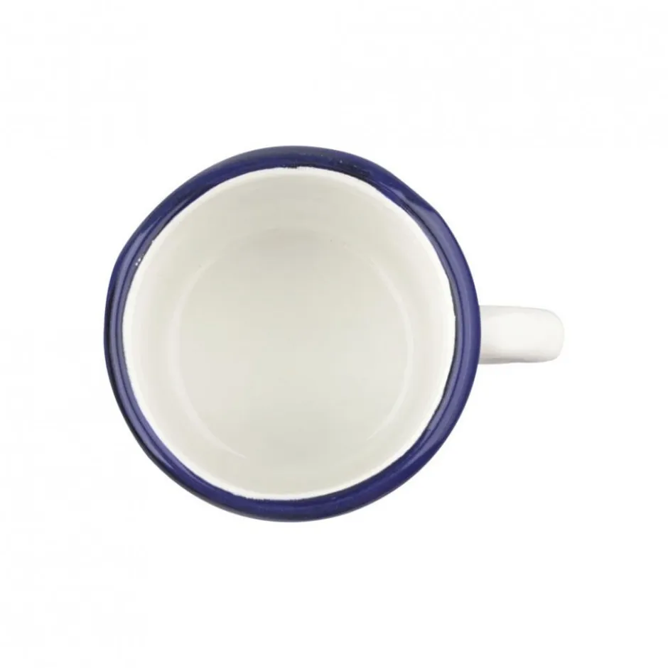 Tazón 300ml Acero Esmaltado Blanco y Azul Ibili
