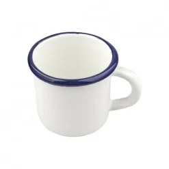 Tazón 300ml Acero Esmaltado Blanco y Azul Ibili