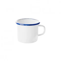 Tazón 75ml Acero Esmaltado Blanco/Azul Ibili