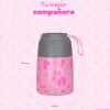 Termo Comida Barbie & Friends + Cuchara 450ml Acero Inox UMA