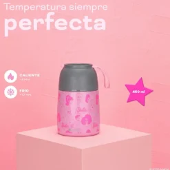Termo Comida Barbie & Friends + Cuchara 450ml Acero Inox UMA