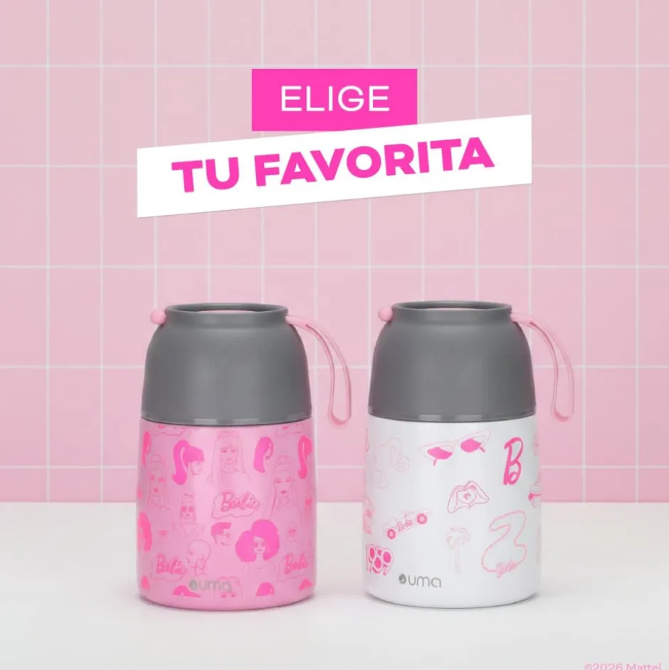 Termo Comida Barbie Fun + Cuchara 450ml Acero Inox UMA
