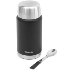 Termo de Comida Insulado 750ml Acero Inox Negro Simplit