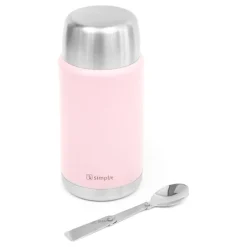 Termo de Comida Insulado 750ml Acero Inox Rosado Simplit