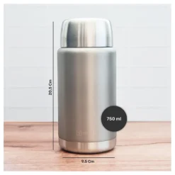 Termo de Comida Insulado 750ml Acero Inox Gris Simplit