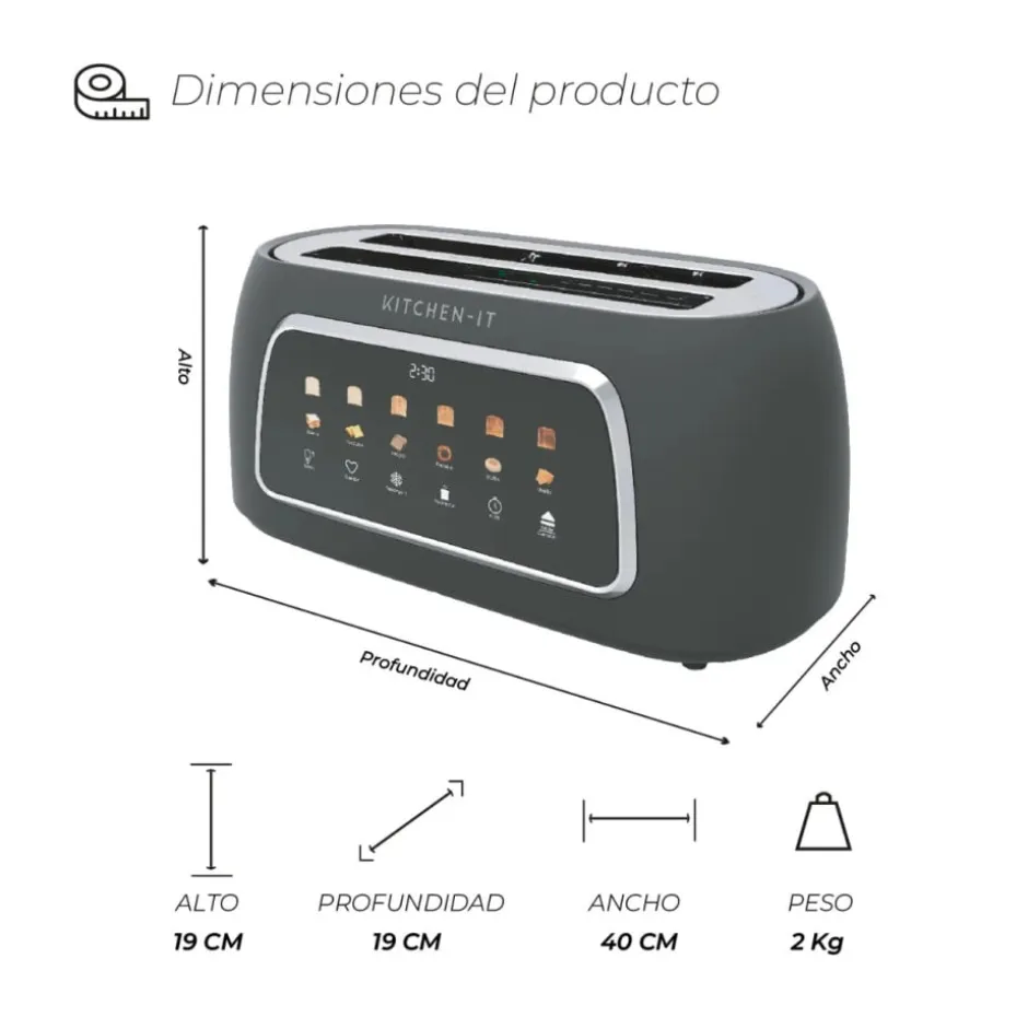Tostador Digital Automático Smart Toast Kitchen-it