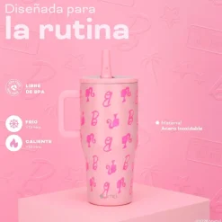 Vaso Térmico Tumbler Mug Barbie Vibes 590ml Acero Inox UMA