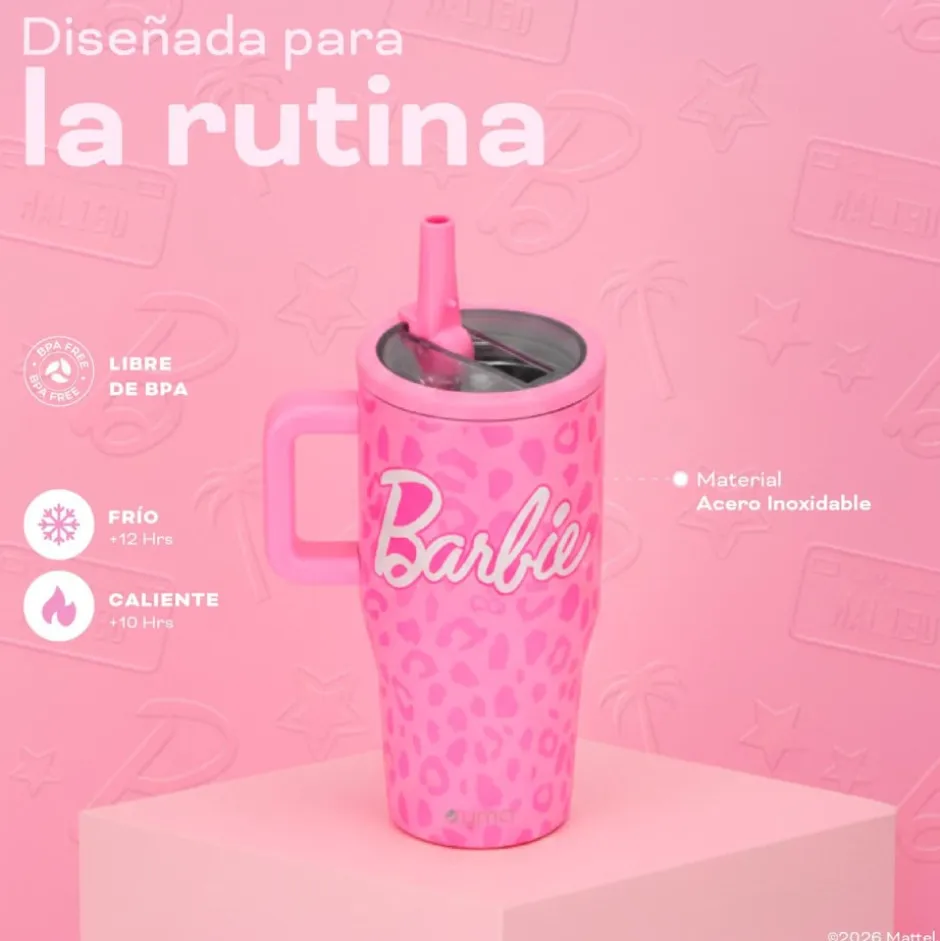 Vaso Térmico Tumbler Mug Barbie Print 590ml Acero Inox UMA