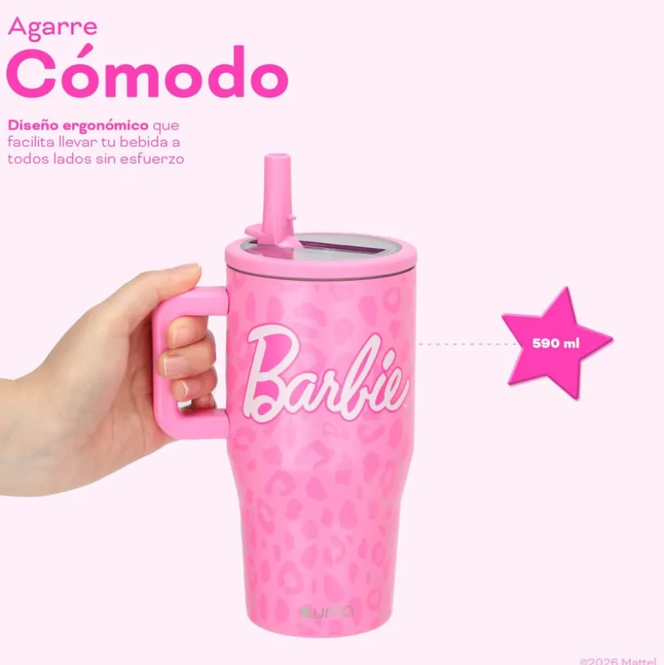 Vaso Térmico Tumbler Mug Barbie Print 590ml Acero Inox UMA