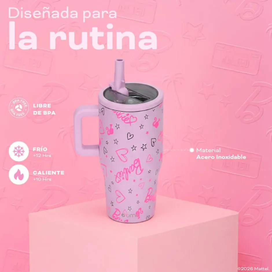 Vaso Térmico Tumbler Mug Barbie Love 590ml Acero Inox UMA