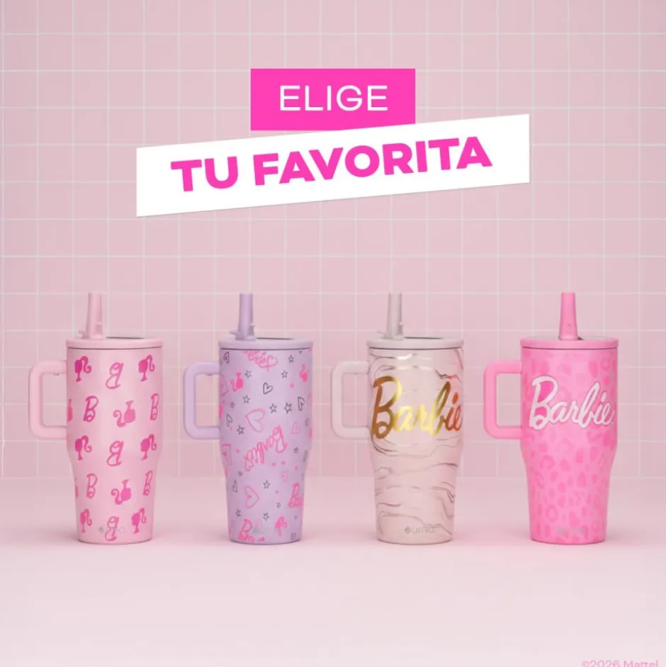 Vaso Térmico Tumbler Mug Barbie Love 590ml Acero Inox UMA