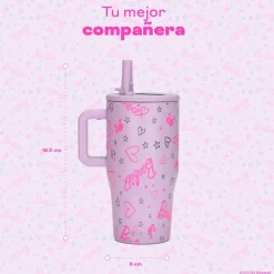 Vaso Térmico Tumbler Mug Barbie Love 590ml Acero Inox UMA
