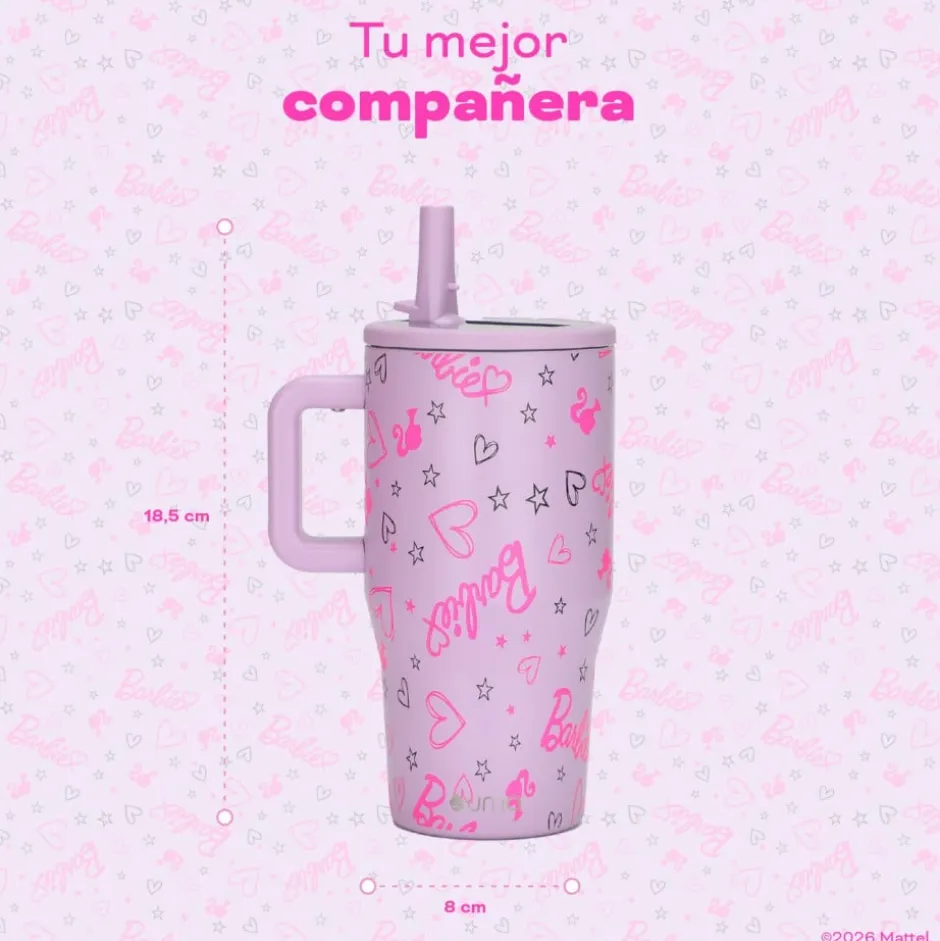 Vaso Térmico Tumbler Mug Barbie Love 590ml Acero Inox UMA
