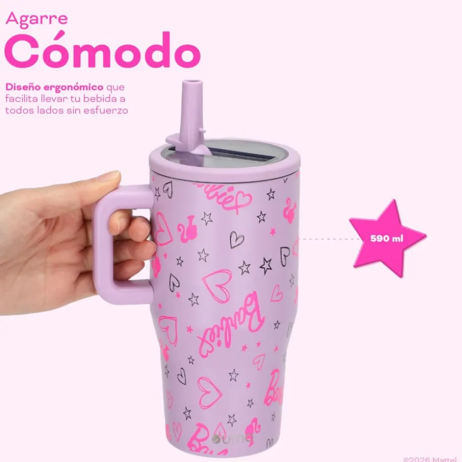 Vaso Térmico Tumbler Mug Barbie Love 590ml Acero Inox UMA
